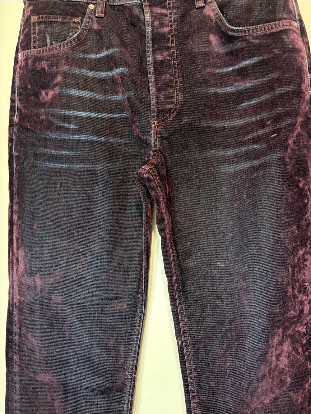 Free People Straight Leg Jeans in Deep Plum - Picture 8 of 10